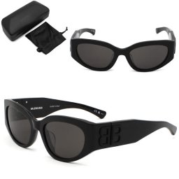 バレンシアガ サングラス BALENCIAGA BB0324SK-001 サングラス アジアンフィット ブラック グレー メンズ レディース ユニセックス