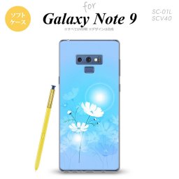 Galaxy Note 9 ギャラクシー ノート9 SC-01L SCV40 スマホケース カバー ソフトケース コスモス 水色 nk-note9-tp607[スマホ,スマホケース,スマホカバー,ケース,カバー,ジャケット]