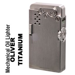 【送料無料】オリバー　メカニカル　オイルライター　OLIVER　High Class Oil Lighter ソリッドチタニウム　ワンプッシュで自動着火　OLV-MOL-TI　メンズ レディース おしゃれ カッコイイ メカ好き　マニアック ギフト[OLV-MOL-TI]
