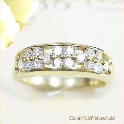 【完全無色透明Fカラー・高級仕様】K18YG/PG/WG【0.5ct】フラワー ダイヤモンド エタニティリング 指輪『レールセッティング』 [SIクラス F～Dカラー 無色透明 GOOD～VERYGOOD] ハートアンドキューピット ゴールド ハーフエタニティ フルエタニティ 記念日 母の日 ギフト【送料無料】     LPR-0323B