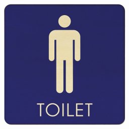 27x27cm トイレ 御手洗 TOILET トイレマーク B2 男 MENS ピクトサイン 木製ドアサイン ドアプレート インテリア 施設 案内