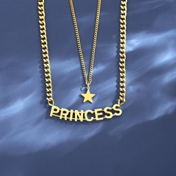 ネックレス レディース 石なし ステンレス イエローゴールド tn21121504
