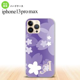 iPhone13ProMax iPhone13 Pro Max ケース ハードケース 花柄 サクラ C 紫 +アルファベット iPhone13 プロ マックス 6.7インチ おしゃれ かわいい メンズ レディース キッズ デザインたくさん nk-i13pm-064i