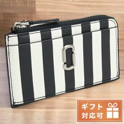 マーク・ジェイコブス キーリング付小銭入れ レディース MARC JACOBS レザー ベトナム 2P3SMP093S01 BLACK-WHITE ブラック ホワイト系 財布