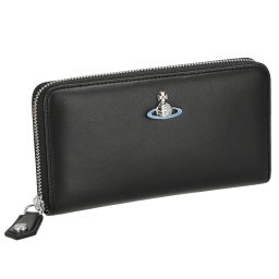 ヴィヴィアンウエストウッド Vivienne Westwood 財布 長財布 ラウンドファスナー長財布 小銭入れ付き 51050023 N403 レディース ブラック 本革 レザー