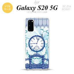 SC-51A SCG01 Galaxy S20 スマホケース ソフトケース 時計 妖精 青 メンズ レディース nk-s20-tp1257