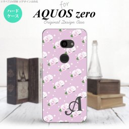 AQUOS zero アクオス ゼロ 801SH スマホケース カバー ハードケース 花柄・バラ（H） 紫ピンク イニシャル 対応 nk-801sh-260i[スマホ,スマホケース,スマホカバー,ケース,カバー,ジャケット]