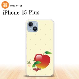 iPhone15 plus iPhone15 plus スマホケース 背面ケースソフトケース フルーツ アップル 赤 2023年 9月発売 nk-i15pl-tp651