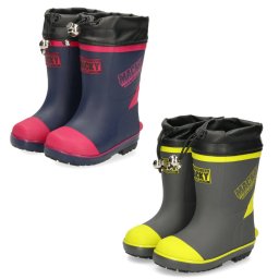長靴 レインシューズ 弘進ゴムキッズ ジュニア 男の子 ネイビー グレー  6829 靴 雨具 冬 雪 防寒 子供用 