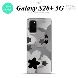 SC-52A SCG02 Galaxy S20+ 5G スマホケース ハードケース 花柄 サクラ A 黒 メンズ レディース nk-s20p-051