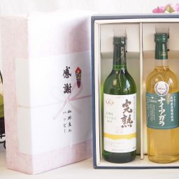 実りの秋の贈り物 感謝の贈り物ボックス 完熟ナイアガラ白ワインと国産ワインセット(長野県産葡萄使用 ナイアガラ白ワイン やや甘口(山梨県)720ml完熟無添加信州産ナイアガラ白ワイン やや甘口(長野県)720ml