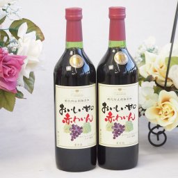 2本セット(酸化防止剤無添加 おいしい甘口 赤わいん) 720ml×2本