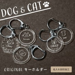 ギフトラッピング対応【 名入れ無料 メール便 送料無料 】 ネームプレート キーホルダー 迷子札 名入れ ペット ペットグッズ アクリルプレート いぬ ねこ ペット用品 アクリル ギフト プレゼント 名札 ネームタグ 犬 猫 可愛い 動物 かわいい チャーム ネックレス 子供