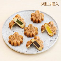 もみじ饅頭 6種12個入 詰合せ まんじゅう 和菓子 こしあん つぶあん 抹茶 クリーム チョコ もも デザート あんこ スイーツ もみじまんじゅう 宮島 広島名物 名菓 ポスト投函便