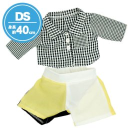 【1点までメール便対応可】 ぬいぐるみ用 服 2点セット チェックシャツ パンツ ずぼん 男の子 ぬい服 コスチューム 着せ替え カジュアル 春 夏 女性 女の子 身長約40cm(DS)用  推しぬい ぬいぐるみの服 おしゃれ かわいい 誕生日プレゼント テディベア くま おもちゃ おままごと ごっこ遊び 小学生 幼稚園 プレゼント DS ギンガムシャツセットBLK 337305