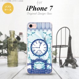 【iPhone7】【スマホケース/スマホカバー】【アイフォン７】iPhone7 スマホケース カバー アイフォン７ ソフトケース 妖精と時計 青 nk-iphone7-tp1257【メール便送料無料】