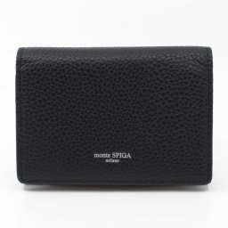 モンテスピガ　monte SPIGA　カードケース　MOSMSP110BK　ブラック　黒　シュリンクレザー　牛革　名刺入れ