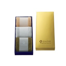 【20個セット】グランゴールド ソフトハンカチタオル3枚組 ギフト用タオルセット ゴールドパッケージ ノベルティ ハンカチ 記念品 粗品 景品 吸水性タオル ソフトタッチタオル おしゃれタオルギフト ハンカチ3枚セット