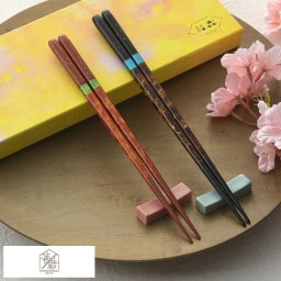 箸蔵まつかん 箸 結晶　夜空　大　箸置付 箱付　食洗機対応
