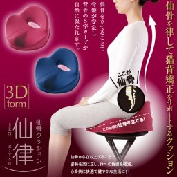 仙骨クッション 仙律 腰痛対策 クッション 骨盤クッション 姿勢 姿勢矯正 背筋 デスクワーク オフィス 仕事 職場 座り仕事 床 引き締め 締める 骨盤矯正 ゆがみ 椅子 いす 高反発 円座クッション お尻 腰 骨盤 産前 産後 痔 グッズ