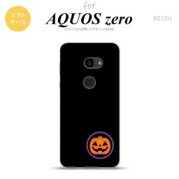 AQUOS zero アクオス ゼロ 801SH スマホケース カバー ソフトケース ハロウィン カボチャポイント 黒 nk-801sh-tp412[スマホ,スマホケース,スマホカバー,ケース,カバー,ジャケット]