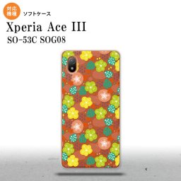 SO-53C SOG08 ワイモバイル Xperia Ace III スマホケース 背面ケースソフトケース 花柄 春 ピンク 2022年 6月発売 nk-so53c-tp1705