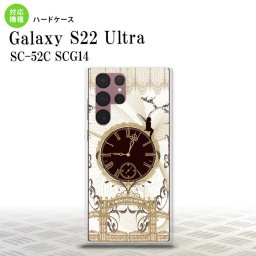 SC-52C SCG14 Galaxy S22 Ultra スマホケース 背面ケース ハードケース 時計 妖精 黒 茶 メンズ レディース nk-s22ul-1253