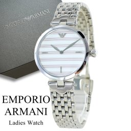 エンポリオアルマーニ ARMANI 時計 レディース 母の日 腕時計 手表 女性用 ブレスレットウォッチ ホワイト シルバー 大人 上品 AR11195 時計 誕生日 ギフト 成人 卒業 入学