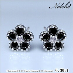 【大特価】pt900 K18YG/PG/WG【0.3ct】ブラックダイヤモンド フラワーピアス「ミルウチ」ダイヤモンドフラワーピアス『Nolche』 [SIクラス F～Dカラー 無色透明 GOOD～VERYGOOD] ミルウチ フラワー 誕生日 記念日 10周年 母の日 ギフト【送料無料】        LP-0336b