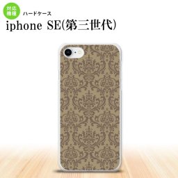 iPhoneSE 3 iPhoneSE 3 スマホケース ハードケース ダマスク A ベージュ 茶 メンズ レディース nk-ise3-460