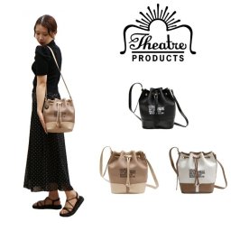 【正規取扱店】THEATRE PRODUCTS シアタープロダクツ  BUCKET SHOULDER BAG バケット ショルダーバッグ  PANFELD M寸 CL220910 レディース オールシーズン 全3色 ブラック ホワイト ブラウン 送料無料 人気