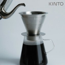 KINTO キントー CARAT カラット コーヒードリッパー＆ポット 21678／227360[ステンレスドリッパー コーヒー好きにおすすめ フィルター不要のステンレスのドリッパー おしゃれなコーヒーサーバーとのセット] 即納