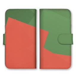 ＼全機種対応／ スマホケース 手帳型 スマホカバー 手帳タイプ スマートフォン ケース カバー スクエア 四角 図形 グリーン オレンジ かわいい おしゃれ かっこいい カードホルダー付き カード収納 合皮 合成レザー