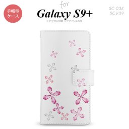 Galaxy S9+ SC-03K SCV39 手帳型 スマホケース ギャラクシー 花柄 ピンク【ギャラクシー S9プラス,Galaxy,S9+,SC-03K,SCV39,docomo,ドコモ,メール便 送料無料】