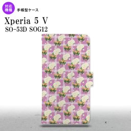 Xperia 5V Xperia 5V 手帳型スマホケース カバー 花柄 バラ チェック ピンク 2023年 10月発売 nk-004s-xp55-dr255