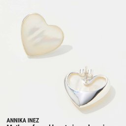 アニカイネズ ANNIKA INEZ Mother of pearl heart pierced earrings マザーオブパール ハート E977 SML ピアス