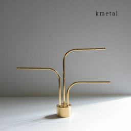 ピアススタンド アクセサリースタンド ディスプレイ シンプル 真鍮 回転 ケース 収納 ボックス トレイ ゴールド おしゃれ かわいい 少量 プレゼント ギフト 撮影用 アンティーク 小さめ メンズ 店舗 店頭 展示【R型ロング 3本】【日本製】kmetal
