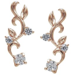 アラベスク ピアス ダイヤモンド ピアス K18 唐草 ピアス