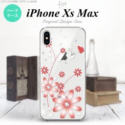 iPhoneXsMax iPhone XS Max スマホケース ハードケース 花柄 ガーベラ 透明 赤 メンズ レディース nk-ixm-072