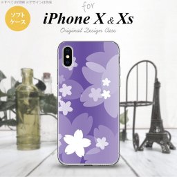 【iPhoneX】【スマホケース/スマホカバー】【アイフォンX】iPhoneX スマホケース カバー アイフォンX 花柄・サクラ 紫 nk-ipx-tp064【メール便送料無料】