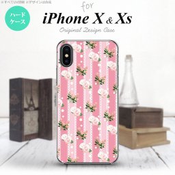 【iPhoneX】【スマホケース/スマホカバー】【アイフォンX】iPhoneX スマホケース カバー アイフォンX レース・バラ（B） ピンク nk-ipx-269【メール便送料無料】