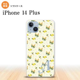 iPhone14 plsu iPhone14 plsu スマホケース 背面ケースソフトケース 花柄 バラ ドット 小 黄 +アルファベット 2022年 10月発売 nk-i14pl-tp251i