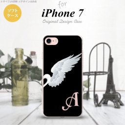 【iPhone7】【スマホケース/スマホカバー】【アイフォン７】iPhone7 スマホケース ケース アイフォン７ ソフトケース イニシャル 翼(ペア) 黒(右) nk-iphone7-tp789ini【メール便送料無料】