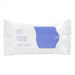 ウェットティッシュスリム5枚ホワイト 16003  粗品 景品 記念品 来場記念 来店促進 ノベルティ プチギフト