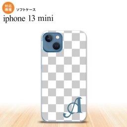 iPhone13mini iPhone13 mini ケース ソフトケース スクエア 白 グレー +アルファベット iPhone ミニ 5.4インチ  おしゃれ かわいい メンズ レディース キッズ デザインたくさん nk-i13m-tp134i