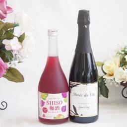 鍛高譚の梅酒と国産ワインセット(MdV オアシス ブラッククイーン白スパークリングワイン辛口(長野県)750ml鍛高譚梅酒720ml