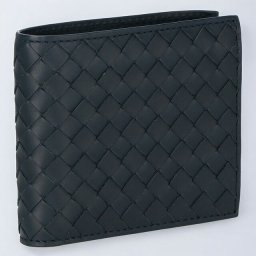 ボッテガ・ヴェネタ 二つ折り財布 メンズ ブランド BOTTEGA VENETA イントレチャート 193642 V4651 4059 ネイビー