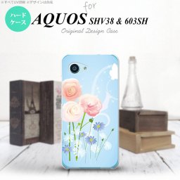 【SHV38】【スマホケース/スマホカバー】【アクオス セリエ ミニ】SHV38 スマホケース AQUOS SERIE mini SHV38 カバー アクオス セリエ ミニ 花柄・ミックス（C） 青 nk-shv38-281【メール便送料無料】