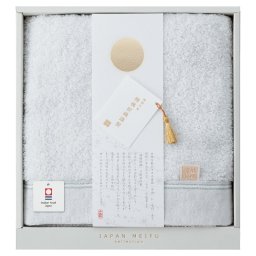 【ギフト対応無料】JAPAN MEIFU selection 楠橋紋織謹製 天の川 バスタオル グレー (22743-00975-933) ※送料無料(北海道・沖縄は除く)