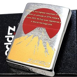 ZIPPO ライター 和柄 黄金富士 ジッポ 富士山 シルバー 綺麗 ジッポロゴ 和風 美しい おしゃれ 日本 めでたい かっこいい メンズ ギフト プレゼント